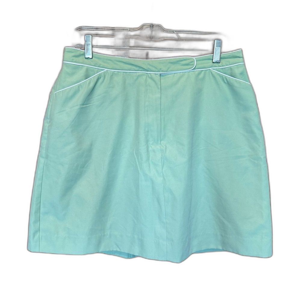 IZOD X-TRA DRY Golf Activewear Skort 10 Light Green White Pockets Preppy